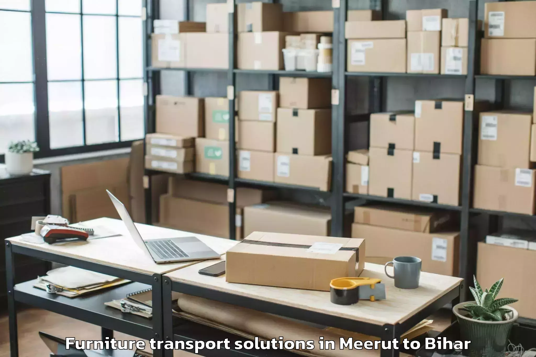 Discover Meerut to Chausa Furniture Transport Solutions